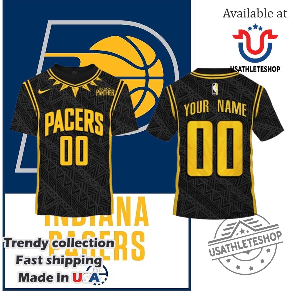 Nba Indiana Pacers Custom Name Numer 2020 Xblack Panther Marvel Shirt