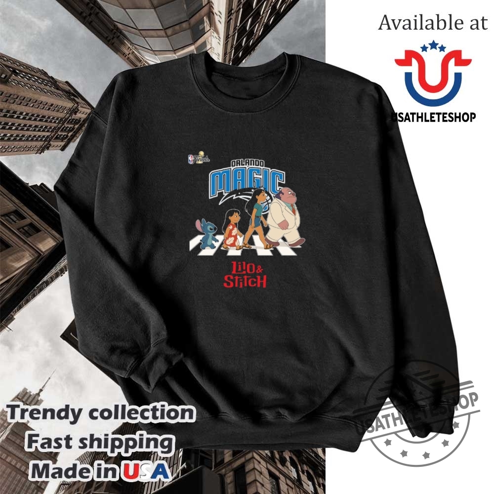 Orlando Magic Nba Lilo And Stitch Characters Abbey Road Shirt 5 Orlando Magic NBA Lilo and Stitch characters abbey road shirt