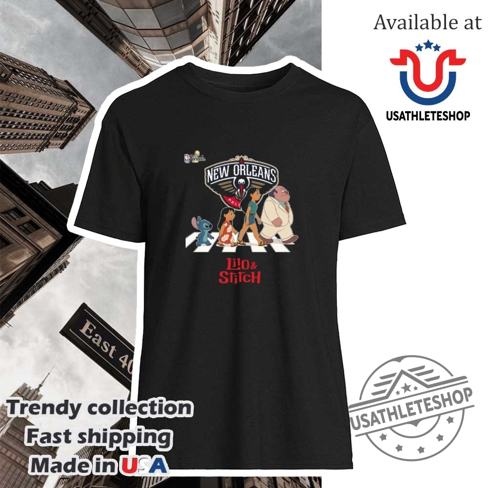 "Top Must-Have Jerseys and Shirts for Sports Enthusiasts in 2023" 18 New Orleans Pelicans Nba Lilo And Stitch Characters Abbey Road Shirt