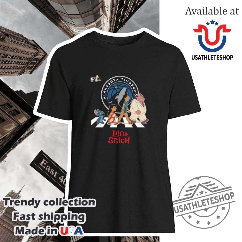 "Top Must-Have Jerseys and Shirts for Sports Enthusiasts in 2023" 19 Minnesota Timberwolves Nba Lilo And Stitch Characters Abbey Road Shirt