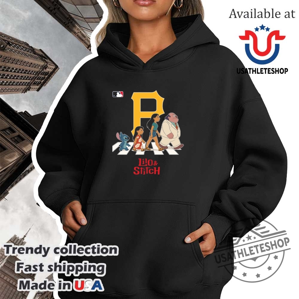 Pittsburgh Pirates Mlb Lilo And Stitch Characters Abbey Road Shirt 4 Pittsburgh Pirates MLB Lilo and Stitch characters abbey road shirt