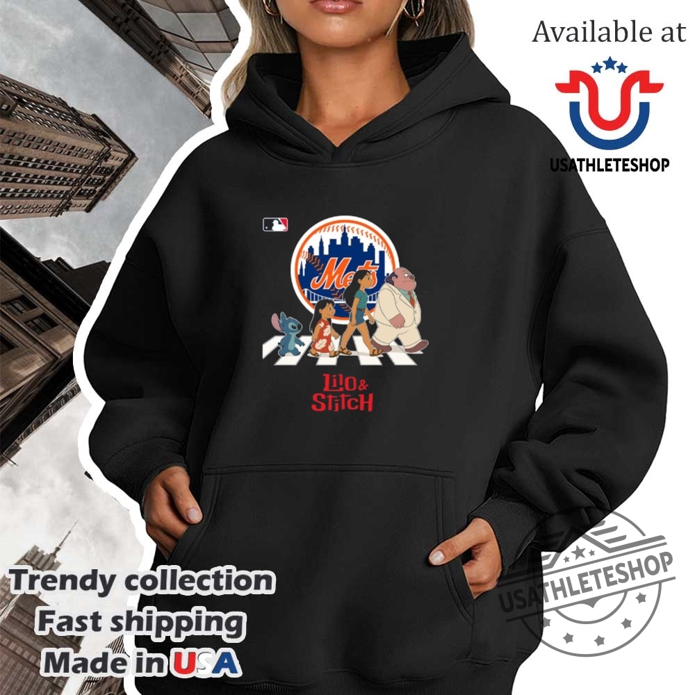 New York Mets Mlb Lilo And Stitch Characters Abbey Road Shirt 4 New York Mets MLB Lilo and Stitch characters abbey road shirt