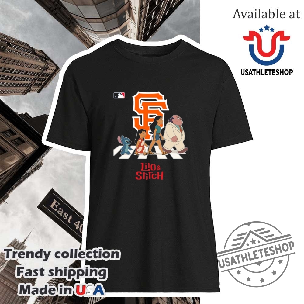 "Top Must-Have Jerseys and Shirts for Sports Enthusiasts in 2023" 31 San Francisco Giants Mlb Lilo And Stitch Characters Abbey Road Shirt