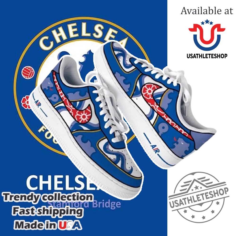 Chelsea Fc Inspired Air Force Sneakers Blue Football Fan Shoes 3 Chelsea FC Inspired Air Force Sneakers – Blue Football Fan Shoes