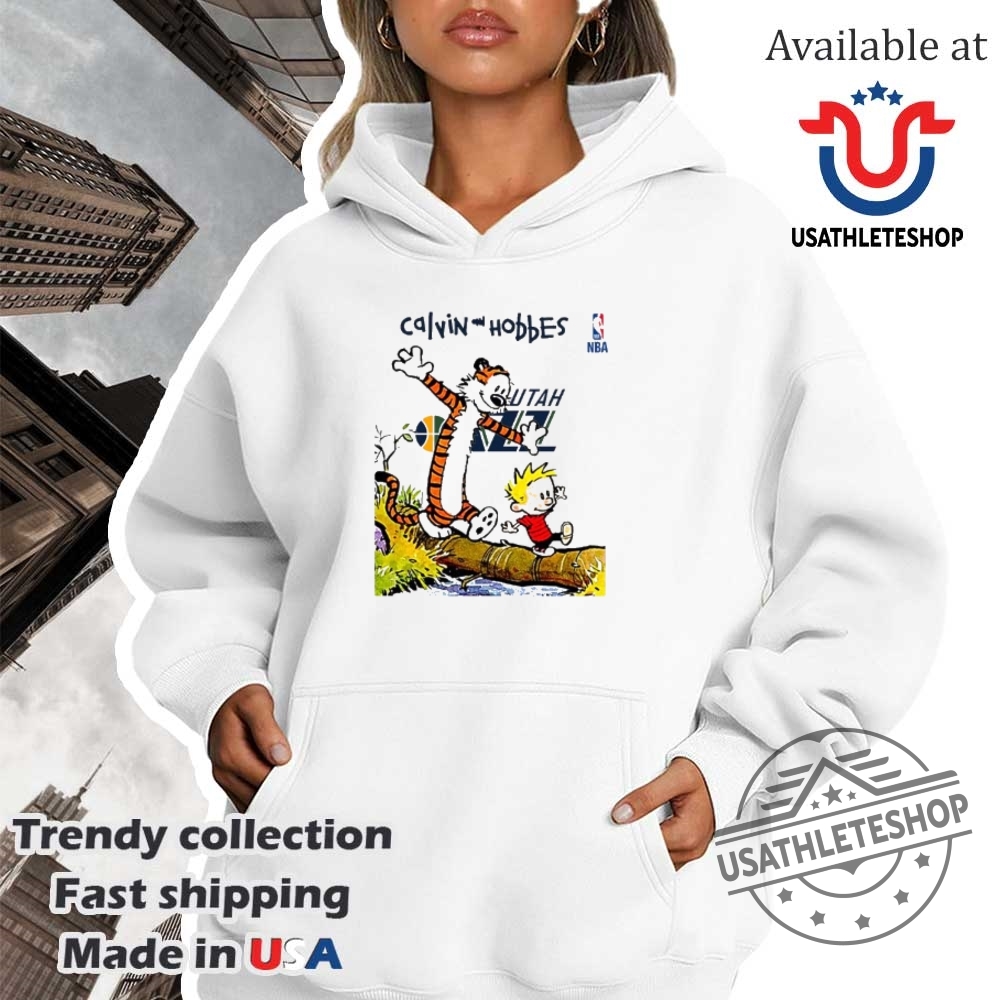 Nba Utah Jazz X Calvin And Hobbes Shirt 4 NBA Utah Jazz x Calvin and Hobbes shirt