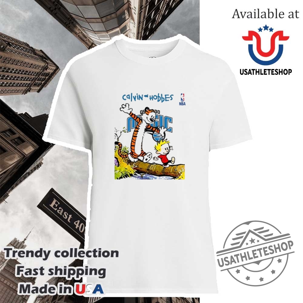 "Top Football and NBA-Themed Sneakers and Shirts for Fans" 8 Nba Orlando Magic X Calvin And Hobbes Shirt