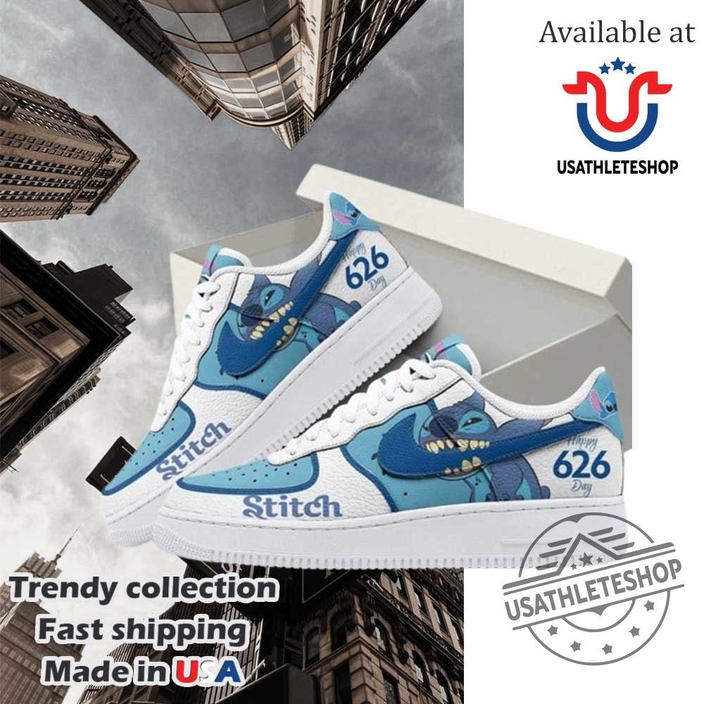 "Top Football and NBA-Themed Sneakers and Shirts for Fans" 18 Stitch Happy 626 Day Nike Air Force 1
