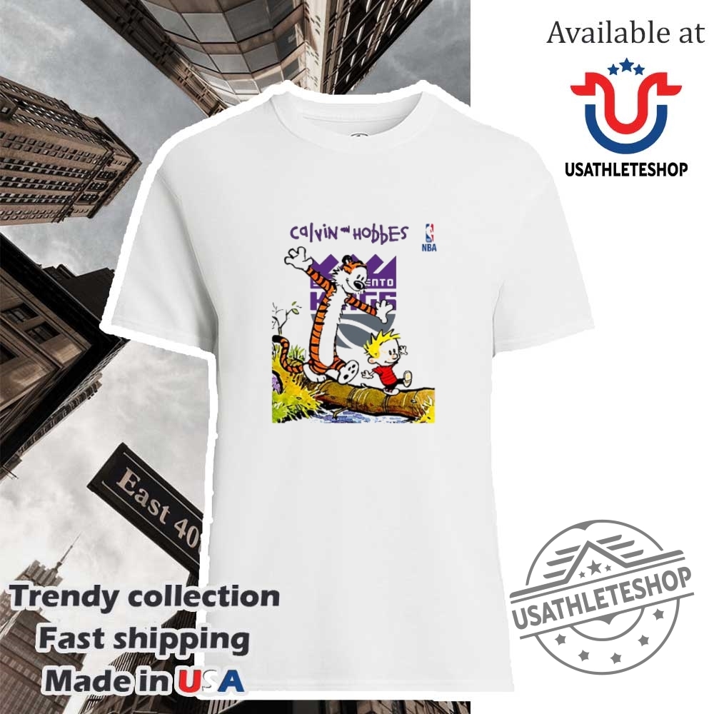 "Top Football and NBA-Themed Sneakers and Shirts for Fans" 30 Nba Sacramento Kings X Calvin And Hobbes Shirt