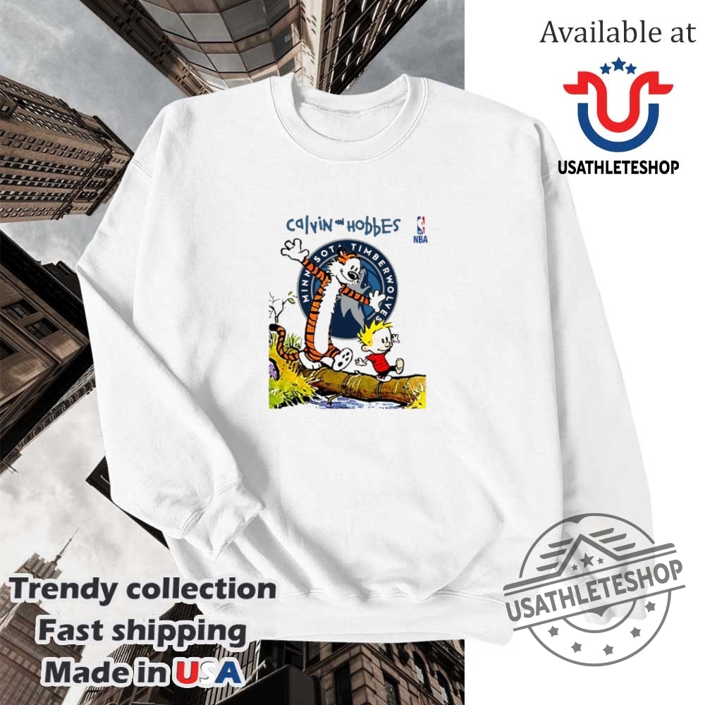 Nba Minnesota Timberwolves X Calvin And Hobbes Shirt 5 NBA Minnesota Timberwolves x Calvin and Hobbes shirt