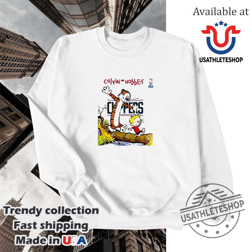 Nba La Clippers X Calvin And Hobbes Shirt 5 NBA LA Clippers x Calvin and Hobbes shirt