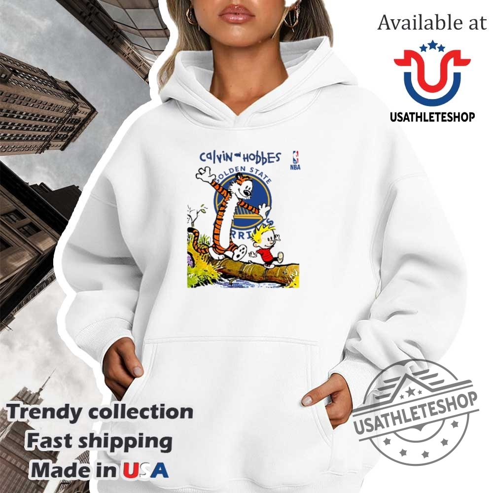 Nba Golden State Warriors X Calvin And Hobbes Shirt 4 NBA Golden State Warriors x Calvin and Hobbes shirt