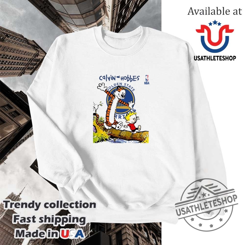 Nba Golden State Warriors X Calvin And Hobbes Shirt 5 NBA Golden State Warriors x Calvin and Hobbes shirt