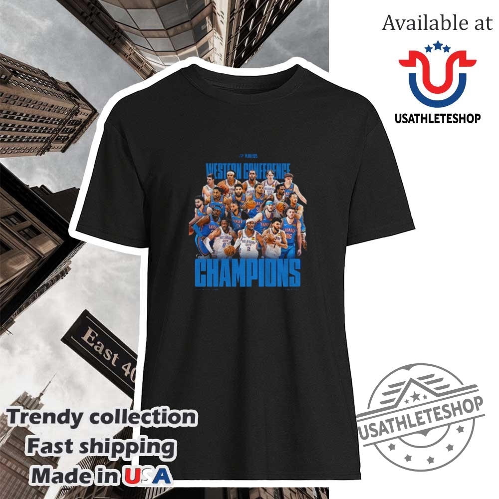 "Top Football and NBA-Themed Sneakers and Shirts for Fans" 38 Oklahoma City Thunder 2025 Nba Finals Western Conference Champions Best In The West Shirt
