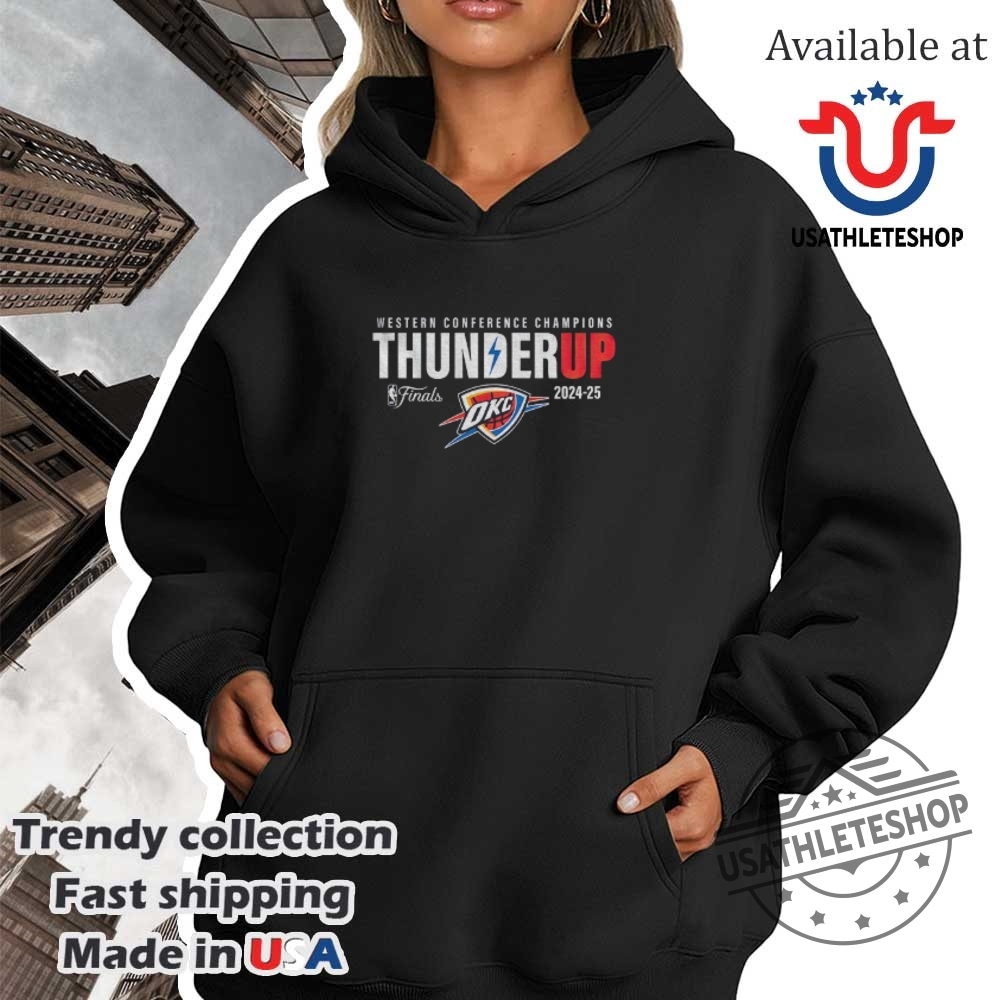 Oklahoma City Thunder Finals 2025 Western Conference Champions Shirt 4 Oklahoma City Thunder Finals 2025 Western Conference Champions shirt