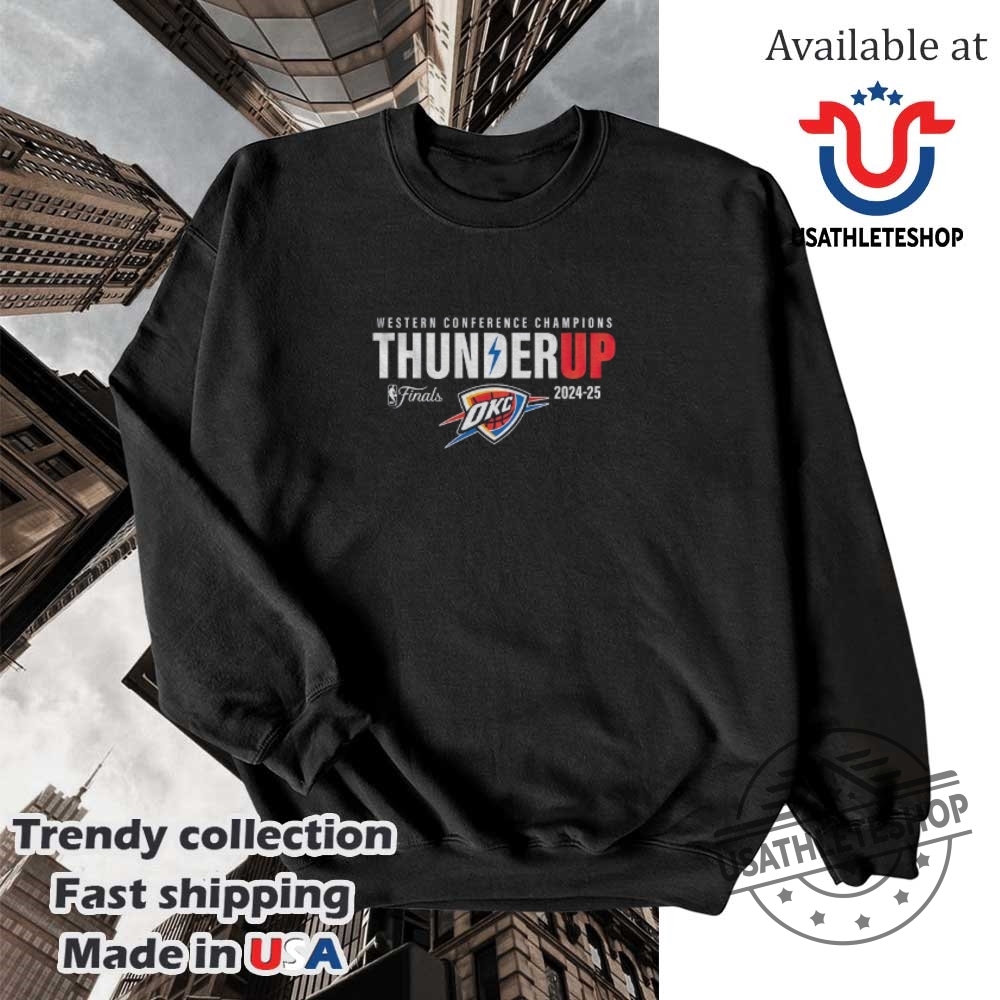 Oklahoma City Thunder Finals 2025 Western Conference Champions Shirt 5 Oklahoma City Thunder Finals 2025 Western Conference Champions shirt