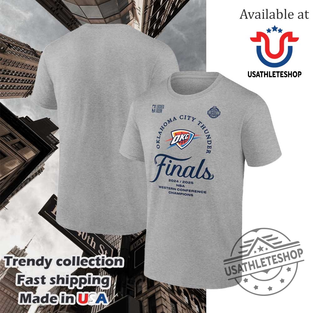 Oklahoma City Thunder Fanatics 2025 Western Conference Champions Locker Room Shirt 4 Oklahoma City Thunder Fanatics 2025 Western Conference Champions Locker Room Shirt