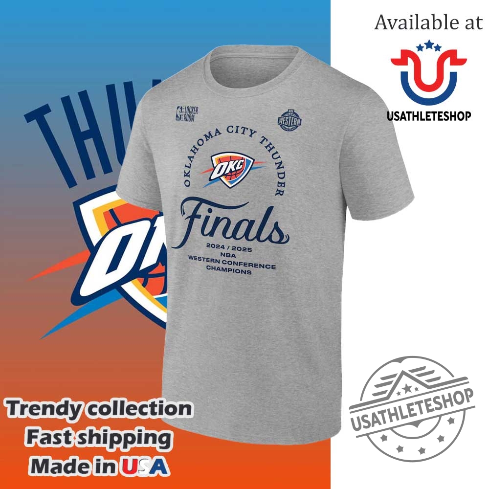 Oklahoma City Thunder Fanatics 2025 Western Conference Champions Locker Room Shirt 5 Oklahoma City Thunder Fanatics 2025 Western Conference Champions Locker Room Shirt