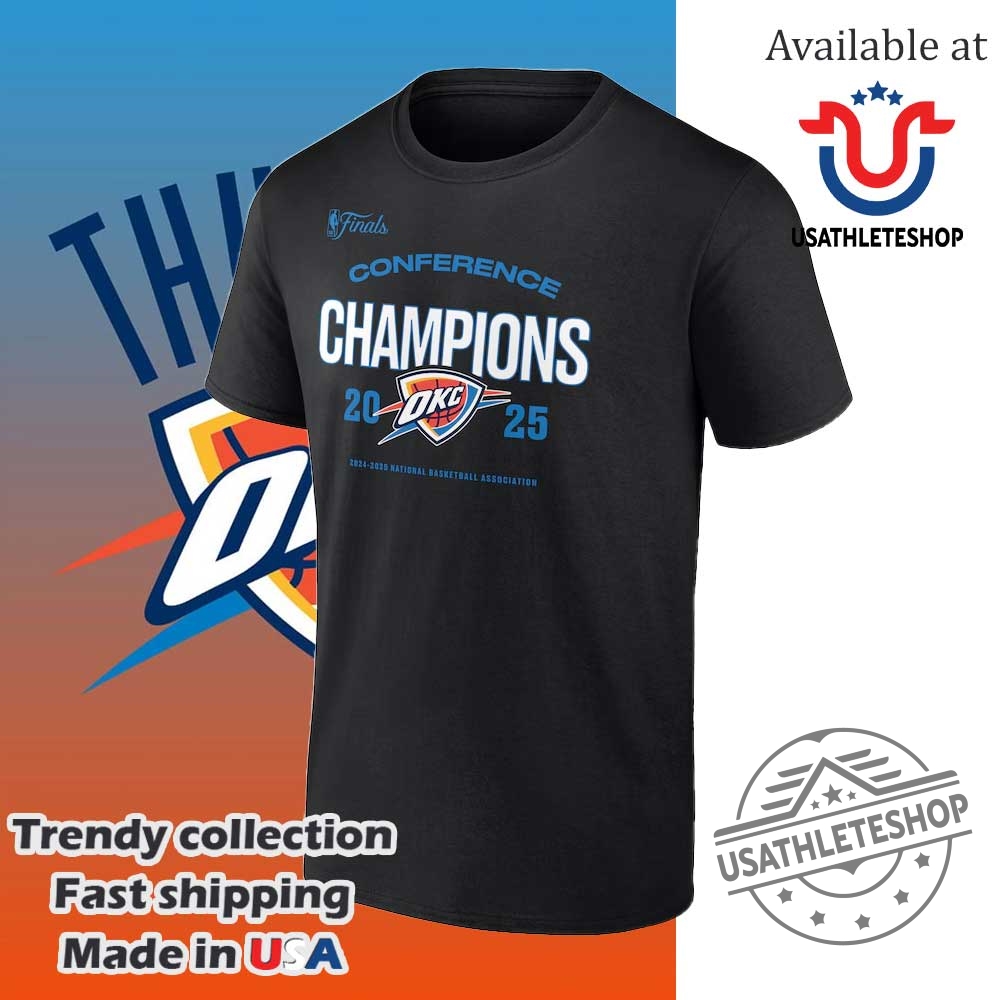 Oklahoma City Thunder 2025 Western Conference Champions Roster Buzzer Beater Shirt 5 Oklahoma City Thunder 2025 Western Conference Champions Roster Buzzer Beater shirt