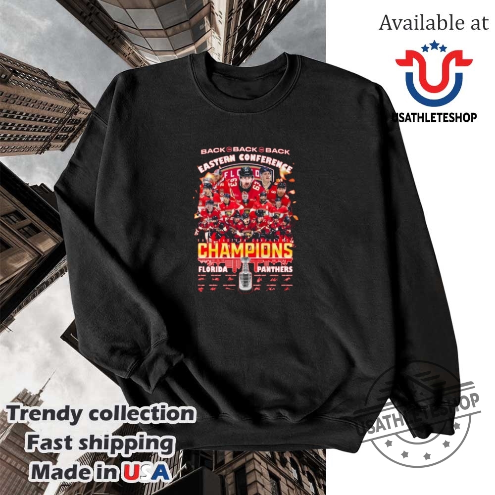 Back To Back To Back Florida Panthers 2025 Eastern Conference Champions Signature Shirt 5 Back To Back To Back Florida Panthers 2025 Eastern Conference Champions Signature Shirt