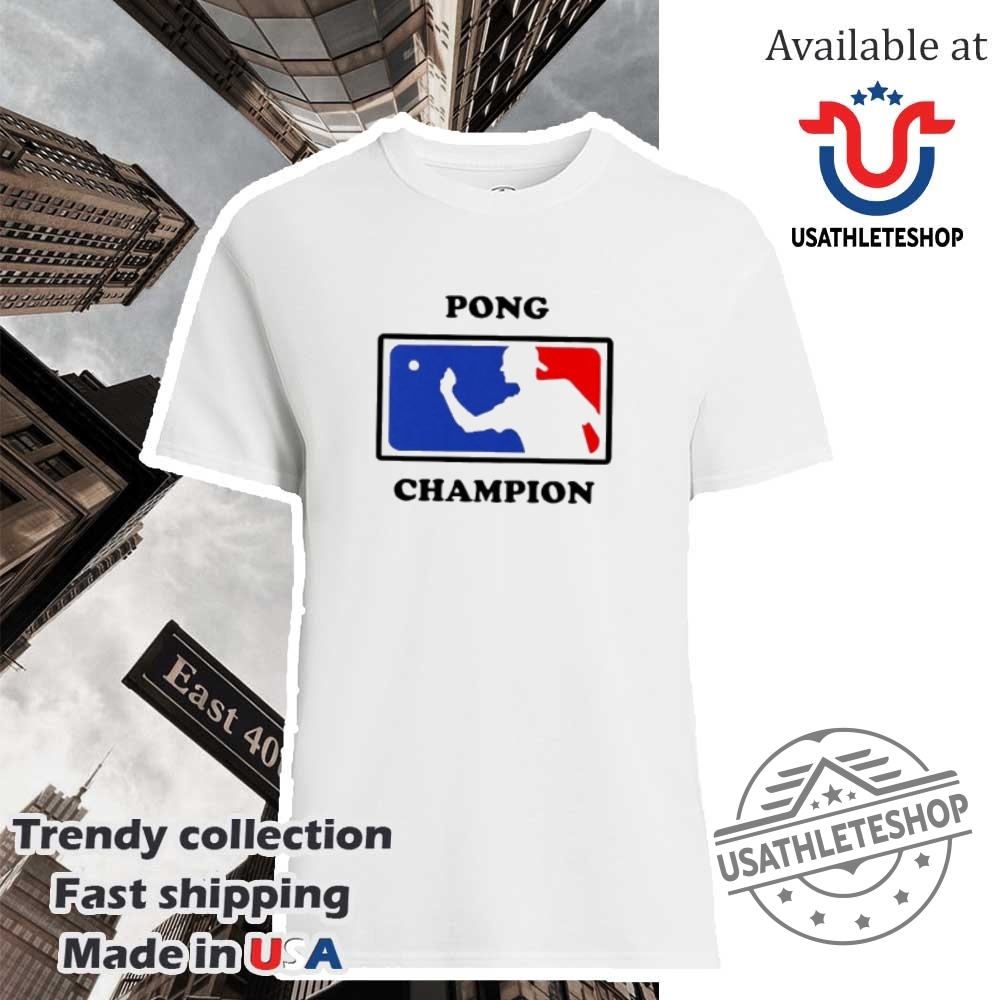 Pong Champion Parody Logo Mlb Shirt