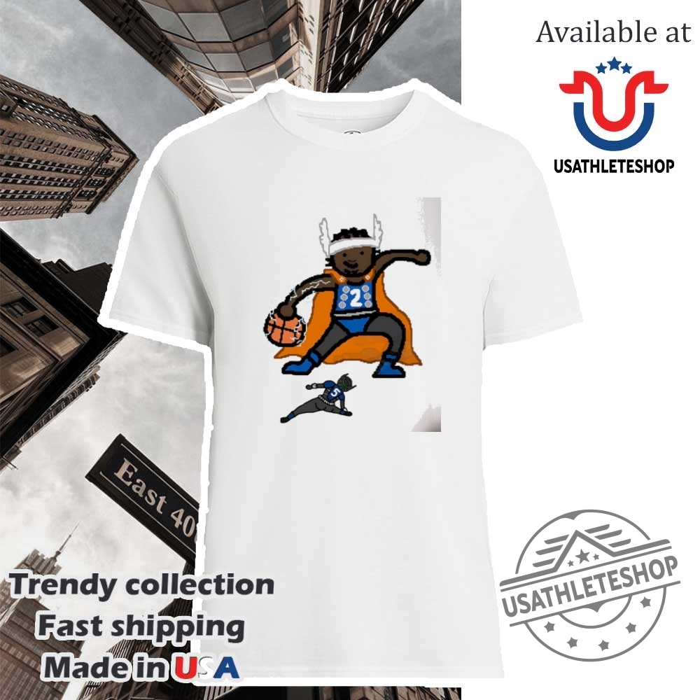 God-Of-Thunder-Shai-Gilgeousalexander-Takes-Out-The-Antman-Anthony-Edwards-Cartoon-Shirt-usathleteshop_1