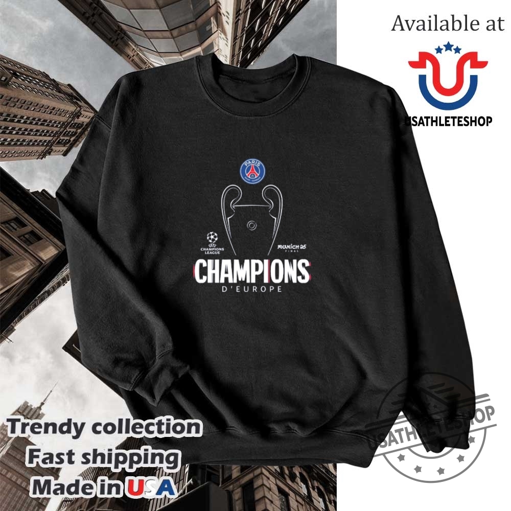 Psg Ucl Champions 2025 Trophy Outline Shirt 5 PSG UCL Champions 2025 Trophy Outline Shirt