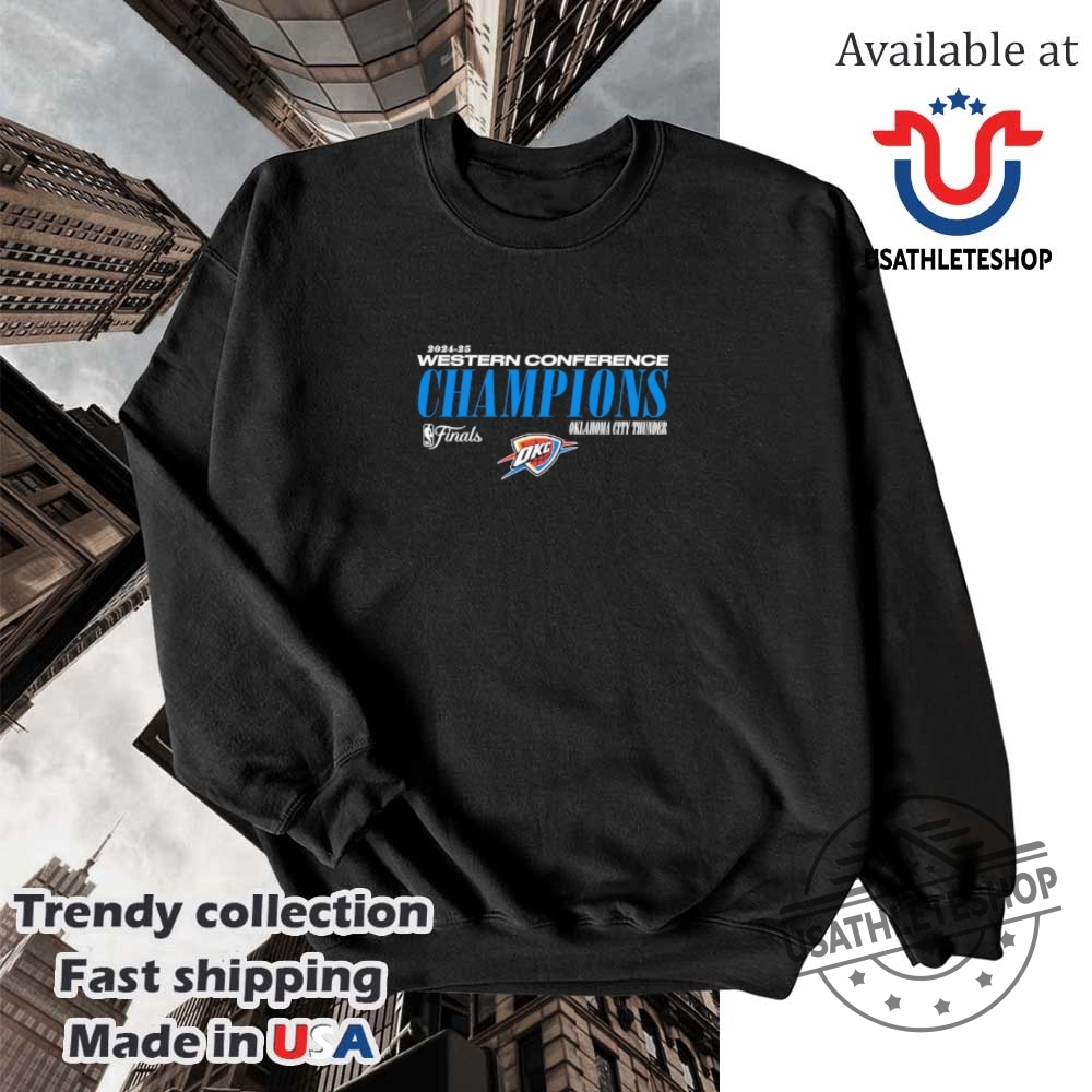 20242025 Western Conference Champions Nba Finals Oklahoma City Thunder Shirt 5 2024-2025 Western Conference Champions NBA Finals Oklahoma City Thunder shirt