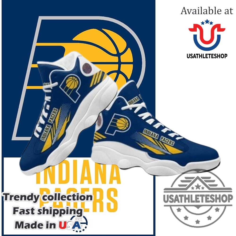 Nba Indiana Pacers Blue Gold Air Jordan 13 Shoes