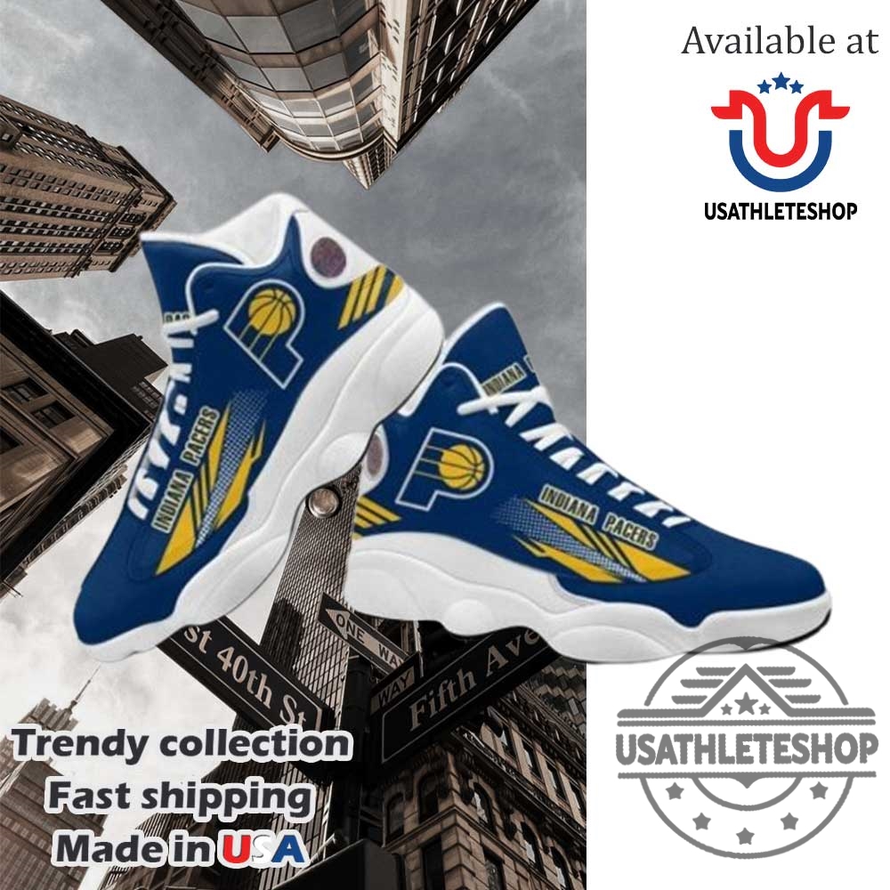 Nba Indiana Pacers Blue Gold Air Jordan 13 Shoes 7 NBA Indiana Pacers Blue Gold Air Jordan 13 Shoes