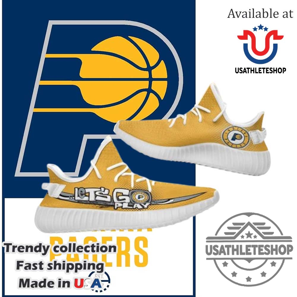 Nba Indiana Pacers Lets Go Play Yeezy Boost Sneakers White Sole