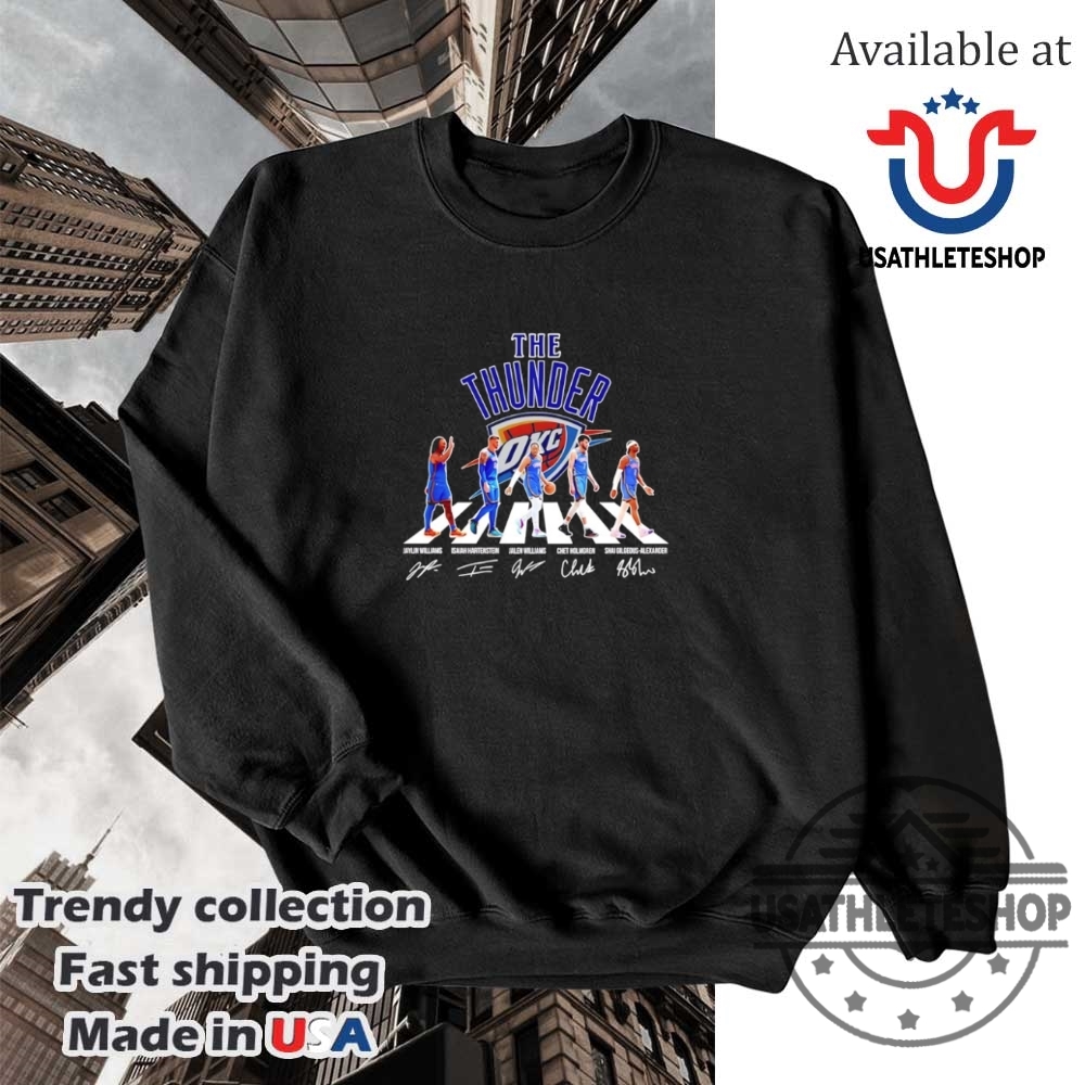 The Oklahoma City Thunder Players Abbey Road Signature Shirt 5 The Oklahoma City Thunder players Abbey Road signature shirt