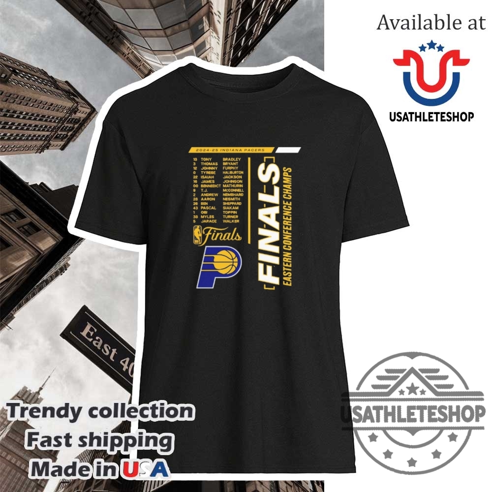 Indiana Pacers 2025 Eastern Conference Champions Roster Shirt