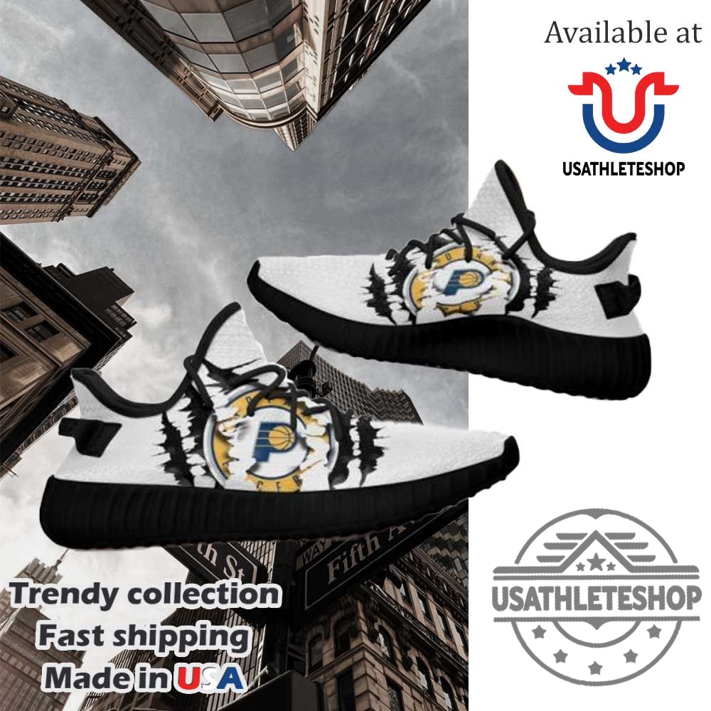 Nba Indiana Pacers White Scratch Yeezy Boost Sneakers Black Sole 3 NBA Indiana Pacers White Scratch Yeezy Boost Sneakers Black Sole