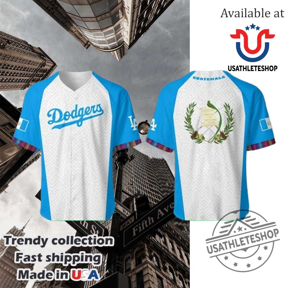 Guatemalan Heritage Los Angeles Dodgers Baseball Jersey