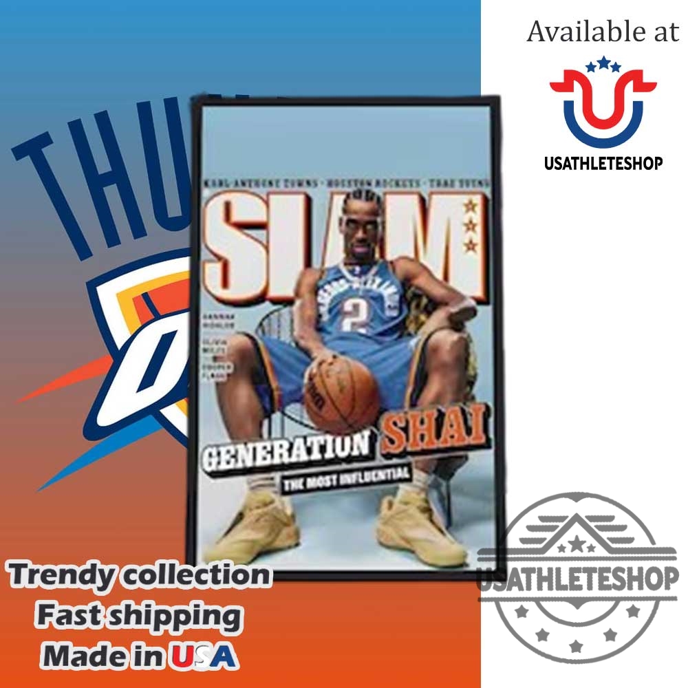 Shai Gilgeousalexander Slam Poster Generation Shai Basketball Wall Art
