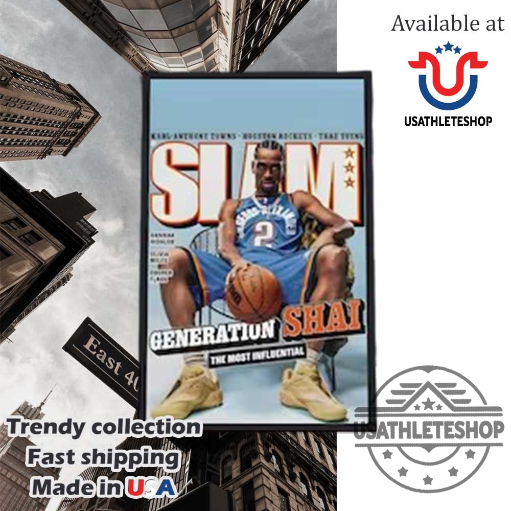 Shai Gilgeousalexander Slam Poster Generation Shai Basketball Wall Art 3 Shai Gilgeous-Alexander SLAM Poster – Generation Shai Basketball Wall Art
