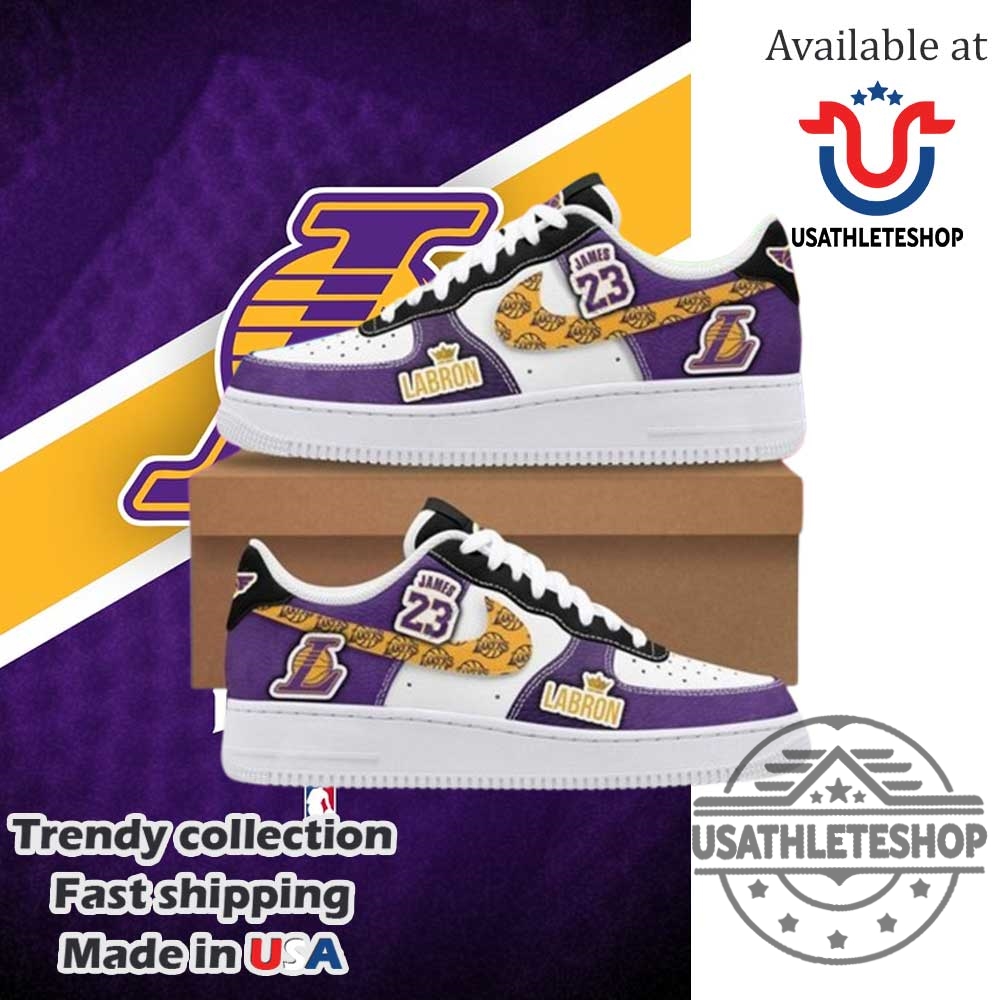 "Ultimate Fan Gear: Shai Gilgeous-Alexander Art and Iconic Shirts" 19 Lebron James Lakers Sneakers Purple Air Force 1 Style Fan Shoes