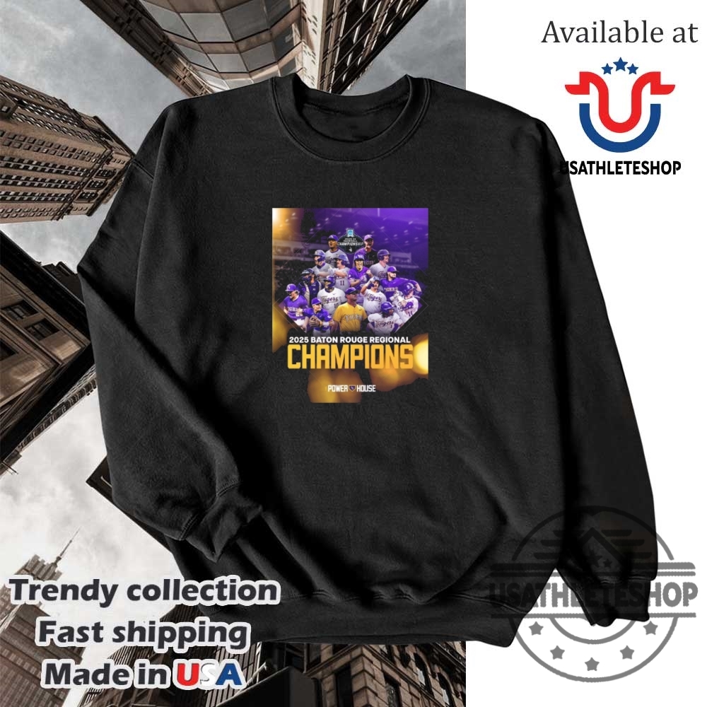Lsu Tigers Baseball Poster Celebrates The Champions 2025 Baton Rouge Regional Champion Shirt 5 LSU Tigers Baseball Poster Celebrates The Champions 2025 Baton Rouge Regional Champion Shirt