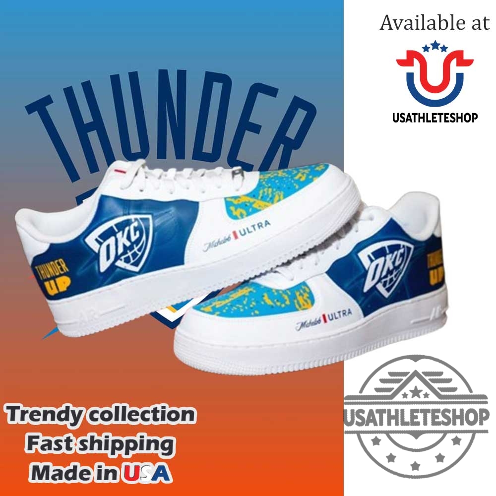 Custom Okc Thunder Sneakers Air Force 1 Style X Michelob Ultra Collab