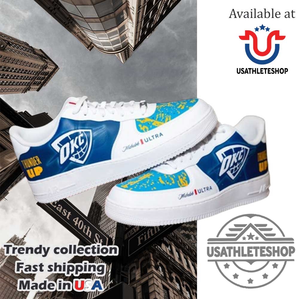Custom Okc Thunder Sneakers Air Force 1 Style X Michelob Ultra Collab 3 Custom OKC Thunder Sneakers – Air Force 1 Style x Michelob ULTRA Collab