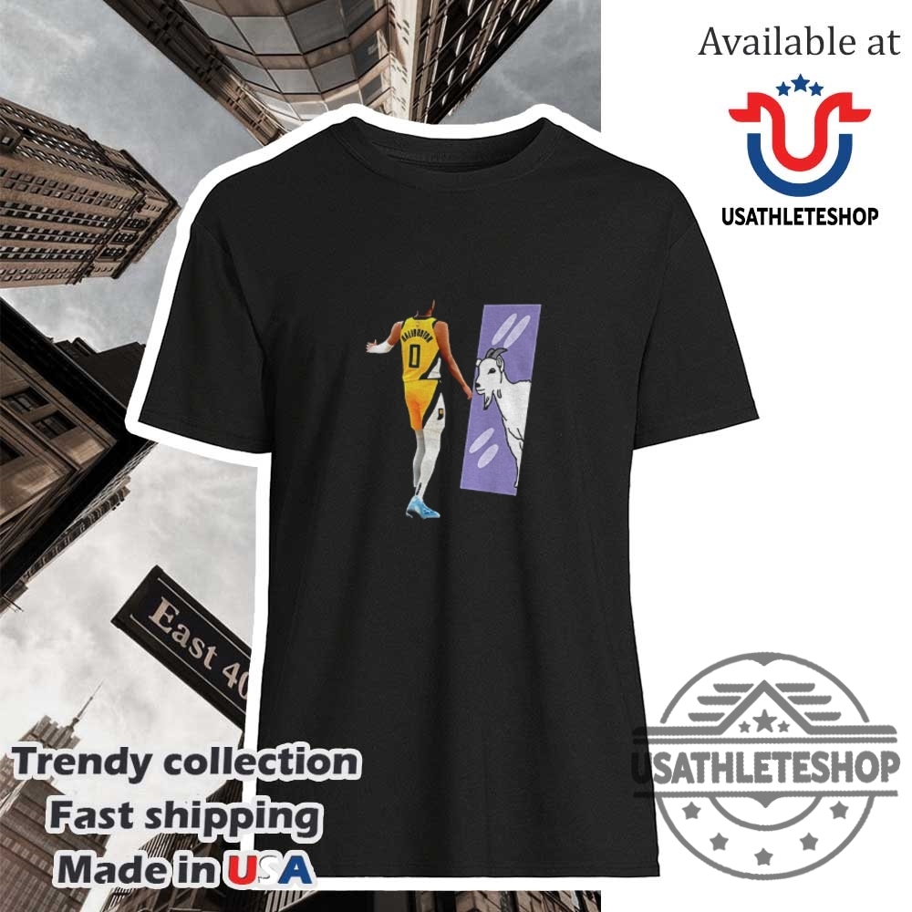 Tyrese Haliburton Indiana Pacers Nba Mirror Goat Cartoon Shirt