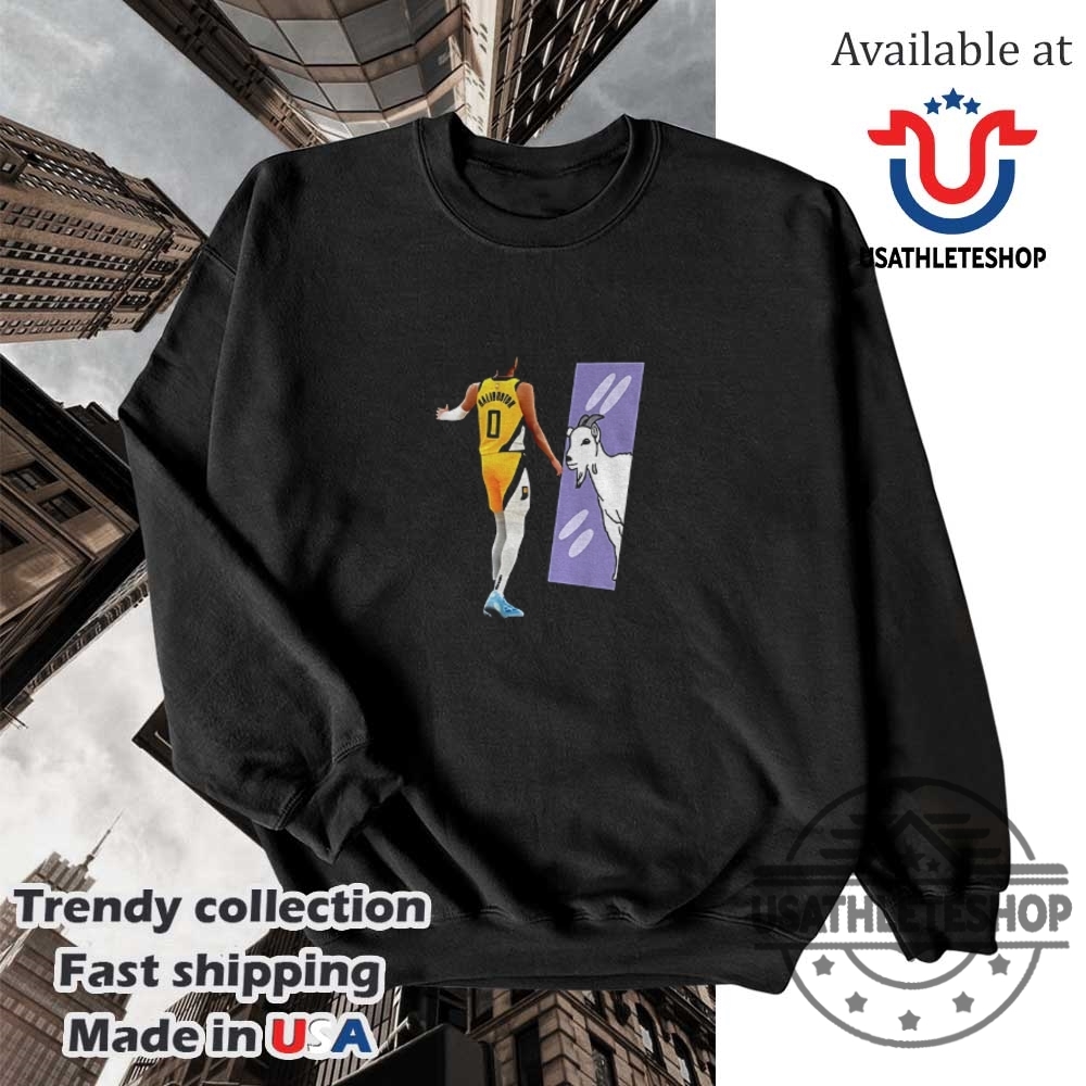 Tyrese Haliburton Indiana Pacers Nba Mirror Goat Cartoon Shirt 5 Tyrese Haliburton Indiana Pacers NBA mirror Goat cartoon shirt