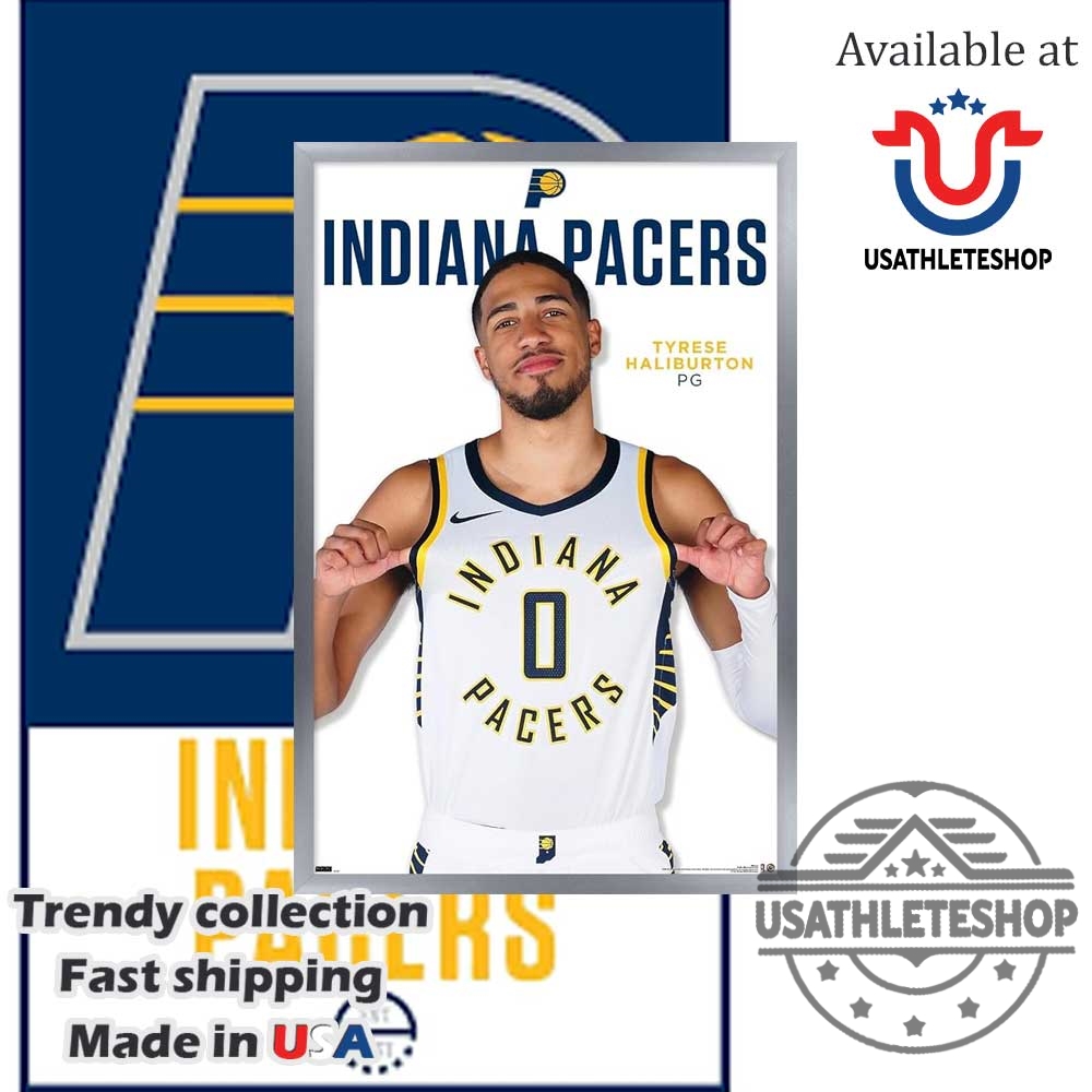 "Top NBA Posters and Sports Shirts for Dedicated Fans" 3 Nba Indiana Pacers Tyrese Haliburton Feature Series 24 Wall Poster