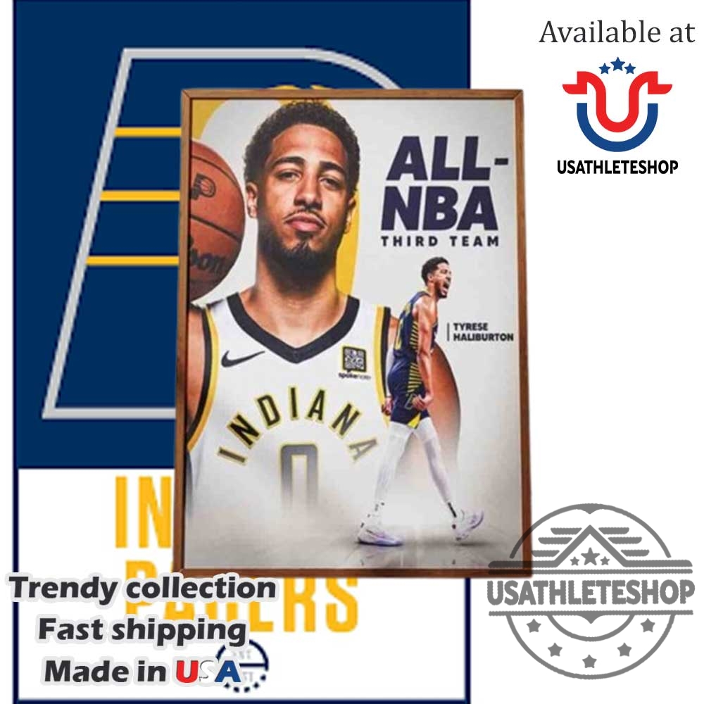 "Top NBA Posters and Sports Shirts for Dedicated Fans" 4 Tyrese Haliburton Indiana Pacers Has Been Named Allnba Third Team For The Second Straight Year Home Decor Poster Canvas