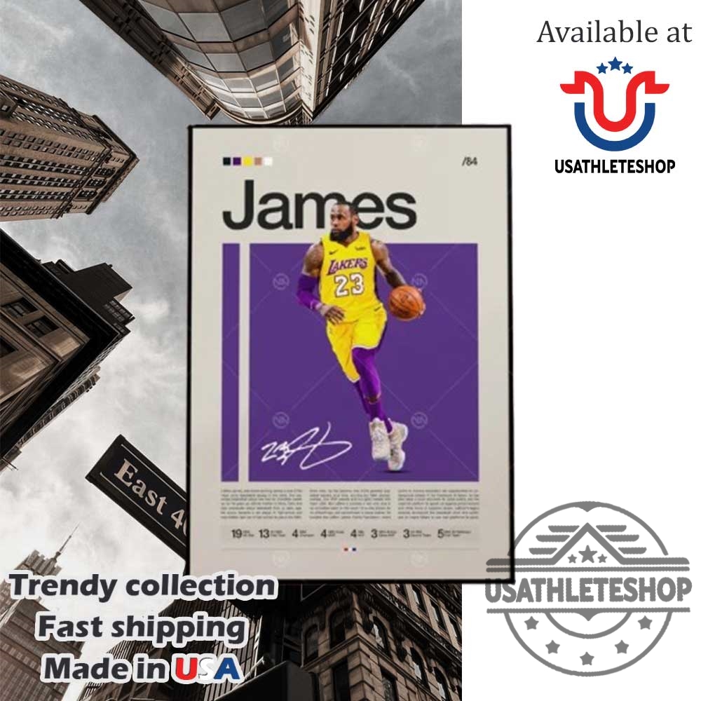 Lebron James Poster Lakers Wall Art Print For Nba Basketball Fans 3 LeBron James Poster – Lakers Wall Art Print for NBA Basketball Fans