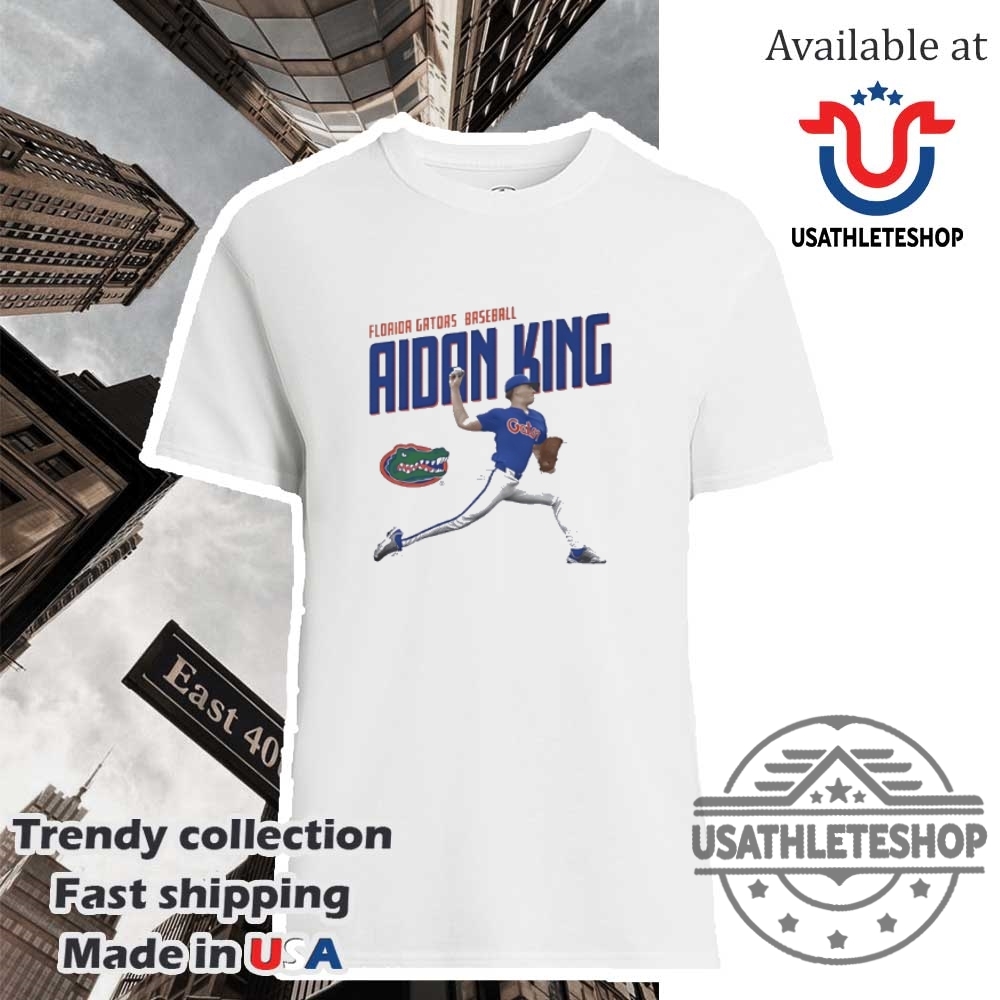 "Top NBA Posters and Sports Shirts for Dedicated Fans" 33 Florida Gators Aidan King Pitching Tshirt