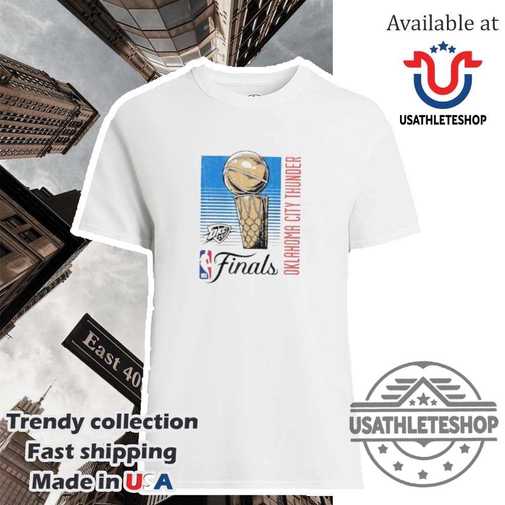 "Top NBA Posters and Sports Shirts for Dedicated Fans" 39 Oklahoma City Thunder Nba Finals Trophy Lines Retro Shirt
