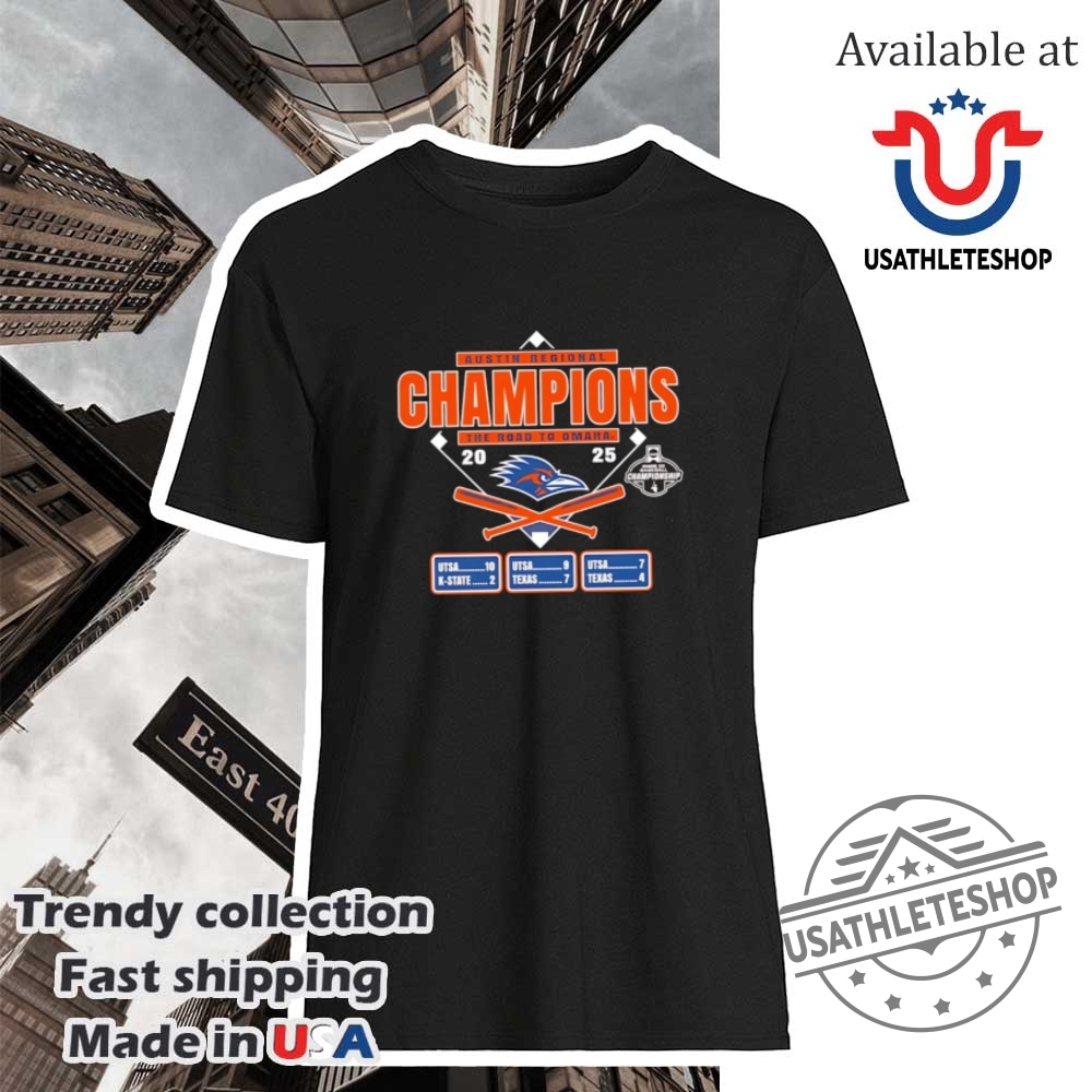 Texas San Antonio Baseball 2025 Austin Regional Champions Shirt