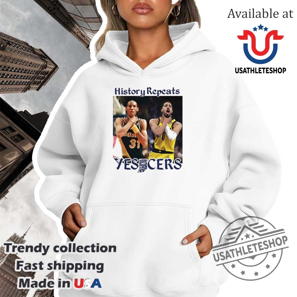 History Repeats Reggie Miller Tyrese Haliburton Choke Indiana Yes Cers Shirt 4 History repeats Reggie Miller Tyrese Haliburton choke Indiana yes Cers shirt