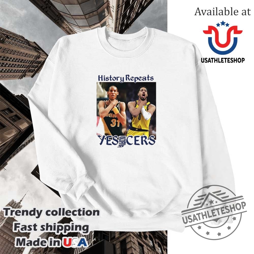 History Repeats Reggie Miller Tyrese Haliburton Choke Indiana Yes Cers Shirt 5 History repeats Reggie Miller Tyrese Haliburton choke Indiana yes Cers shirt